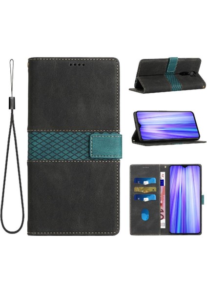 Cüzdan Kılıf Için Xiaomi Redmi Not 8 Pro Kart Yuvası Bilek Kayışı Kickstand (Yurt Dışından)