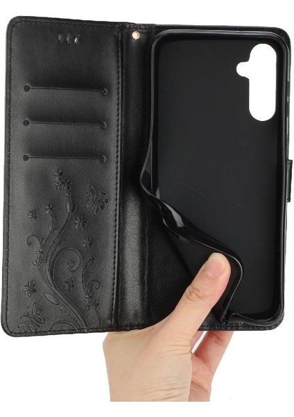 Samsung Galaxy A15 Için Filp Durumda 5g Pu Deri Kart Tutucu Kickstand Bilek (Yurt Dışından)
