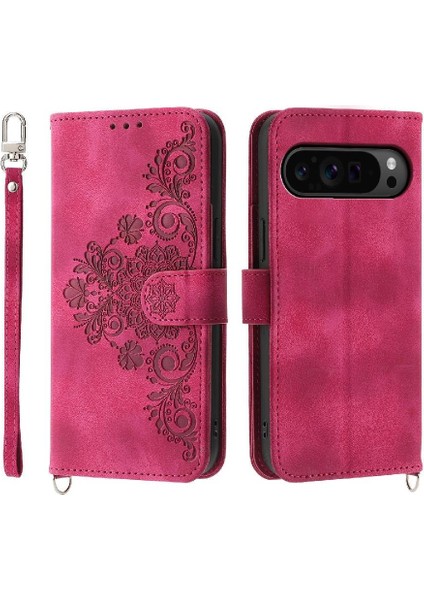 Google Pixel 9 Pro Çoklu Kredi Kartı Yuvaları Için Flip Case Kabartmalı (Yurt Dışından) modelleri