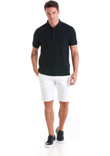 Lacivert Regular Fit Merserize Polo Yaka Pamuklu Tişört fiyatları