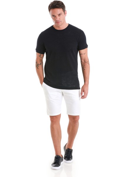 Lacivert Regular Fit Düz Bisiklet Yaka Pamuklu Tişört fiyatları