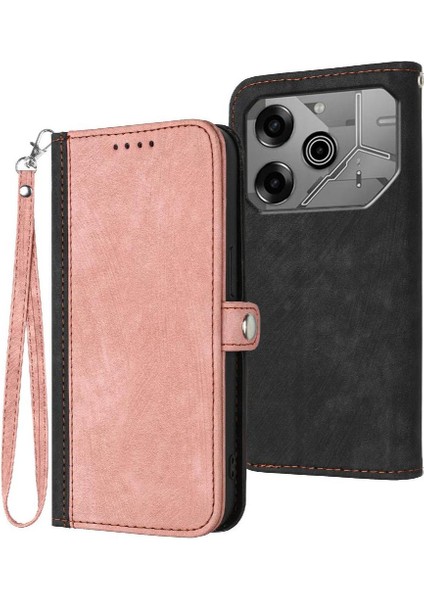 Tecno Pova 6 Pro Pu Deri Manyetik Kapatma Flip Folio Kitap Için Kılıf (Yurt Dışından)