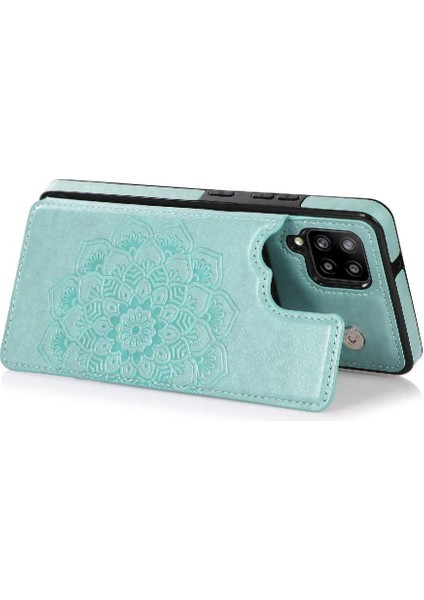 Samsung Galaxy Galaxy 5g Çift Düğmeler Pu Için Kart Tutucu Kılıf ile Cüzdan (Yurt Dışından)