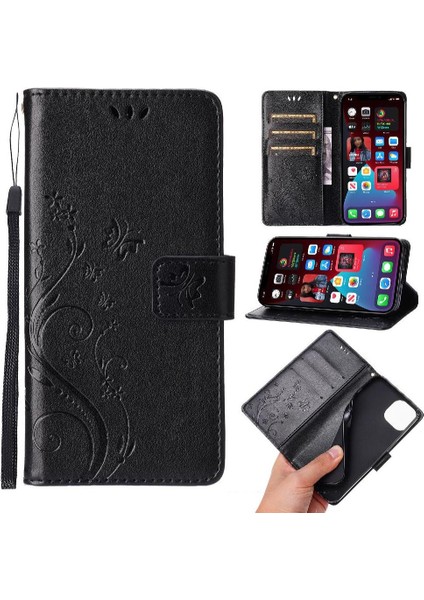 IPhone 15 Için Pu Deri Kickstand Durumda Kart Tutucu Manyetik Kapatma (Yurt Dışından)