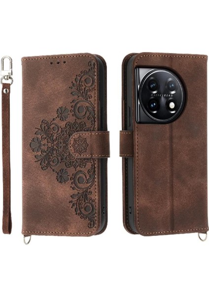 Oneplus 11 Için Flip Case Kabartmalı Çoklu Kredi Kartı Yuvaları Darbeye (Yurt Dışından)