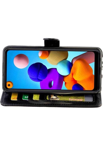 Samsung Galaxy A21 Manyetik Kapatma Darbeye Kickstand Pu Için Flip Case (Yurt Dışından) fiyatları