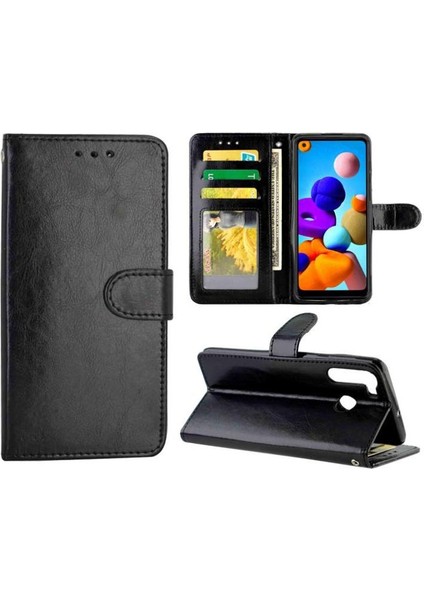 Samsung Galaxy A21 Manyetik Kapatma Darbeye Kickstand Pu Için Flip Case (Yurt Dışından) modelleri
