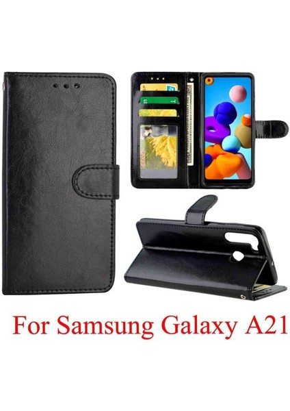 Samsung Galaxy A21 Manyetik Kapatma Darbeye Kickstand Pu Için Flip Case (Yurt Dışından) indirimleri