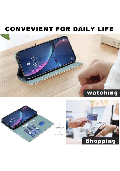 IPhone 12 Için Flip Case Pro Rfıd Engelleme Flip Folio Kickstand Kart Yuvaları (Yurt Dışından)