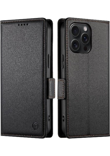 IPhone 15 Için Flip Case Pro Max Flip Cüzdan Günlük Kullanım Kart Yuvaları Iş (Yurt Dışından)