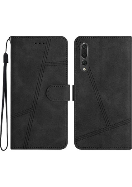 Huawei P20 Pro Için Flip Case Bilek Kayışı Cüzdan Pu Deri Kart Yuvaları Tam (Yurt Dışından) indirimleri