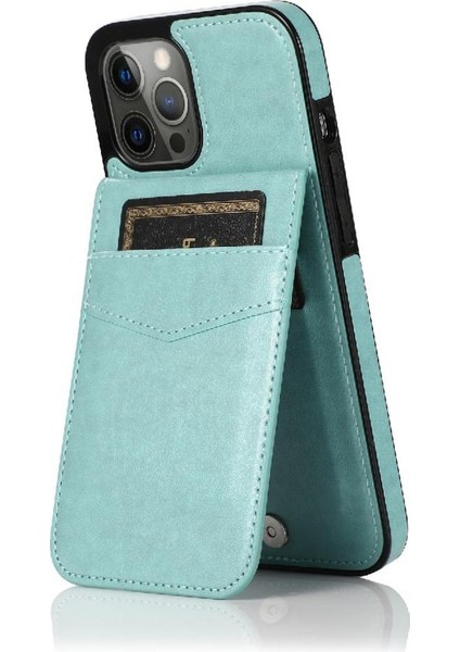 IPhone 12 Pro Max Kart Tutucu Premium Deri Manyetik ile Uyumlu (Yurt Dışından)