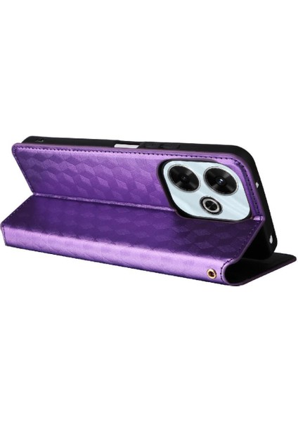 Xiaomi Poco M6 4g Kart Yuvaları Tutucu Manyetik Kapatma Pu Deri Kılıf (Yurt Dışından)