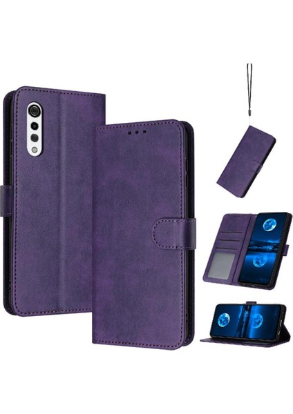 Kart Yuvası ile Toka Saf Renk Kickstand ile Lg G9/G900 Için Flip Case (Yurt Dışından)
