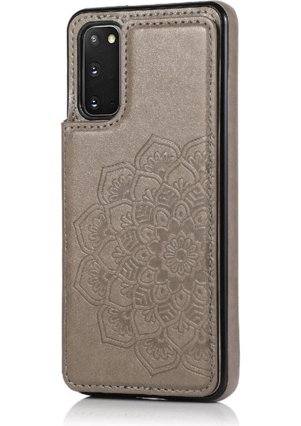 Samsung Galaxy S20 Artı Çift Düğmeler Pu Için Kart Tutucu Kılıf ile Cüzdan (Yurt Dışından)