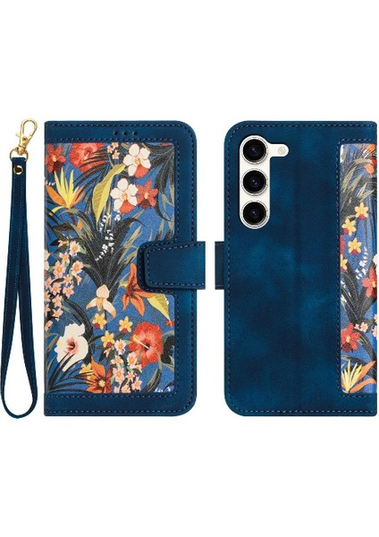 Samsung Galaxy S23 Kickstand Manyetik Kapatma Pu Deri Için Cüzdan Kılıf (Yurt Dışından)