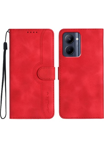 Realme C33 Kılıf Cüzdan Dahili Mıknatıs Kapak Premium Pu ile Uyumlu (Yurt Dışından)