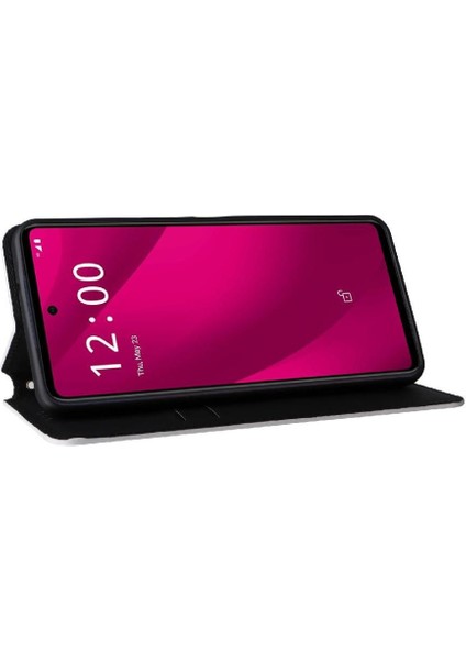 T-Mobile Revvl 7 Pro 5g Manyetik Kapatma Kart Yuvaları Tutucu 3D Pu Için Kılıf (Yurt Dışından)