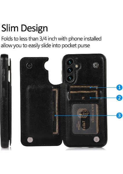 Kart Tutucu Kickstand Çift ile Samsung Galaxy S23 Fe 5g Için Cüzdan Kılıf (Yurt Dışından)