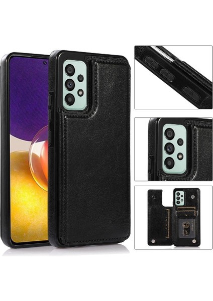 Cüzdan Kılıf Samsung Galaxy Için A53 5g Pu Deri Çift Manyetik Toka (Yurt Dışından)