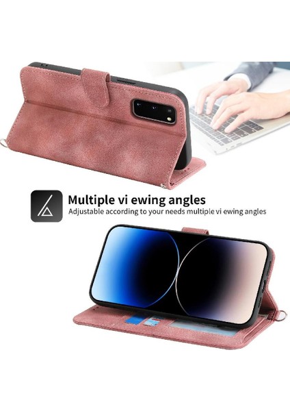 Samsung Galaxy S20 Kabartmalı Çoklu Kredi Kartı Yuvaları Için Flip Case (Yurt Dışından)