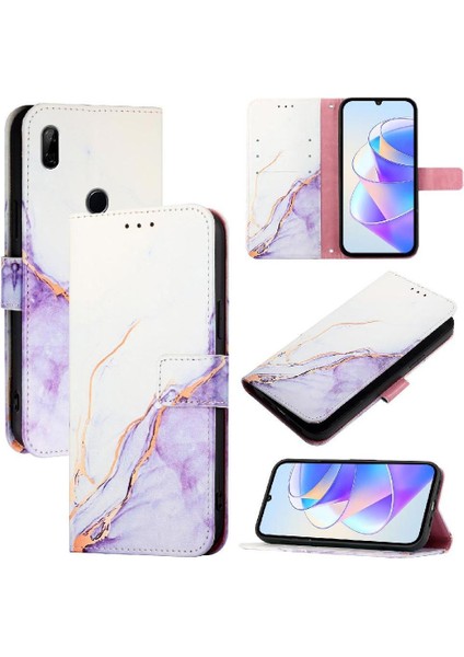 Huawei P Akıllı Z Pu Deri Cüzdan Mermer Desen Kickstand (Yurt Dışından) indirimleri