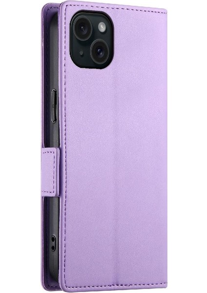 IPhone 15 Için Flip Case Artı Kart Yuvaları Günlük Kullanım Iş Cüzdan Flip (Yurt Dışından)