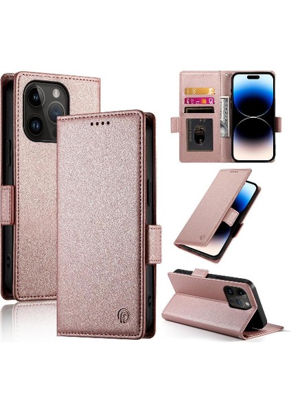 IPhone 14 Pro Günlük Kullanım Için Flip Case Kart Yuvaları Cüzdan Çevirme Iş (Yurt Dışından)