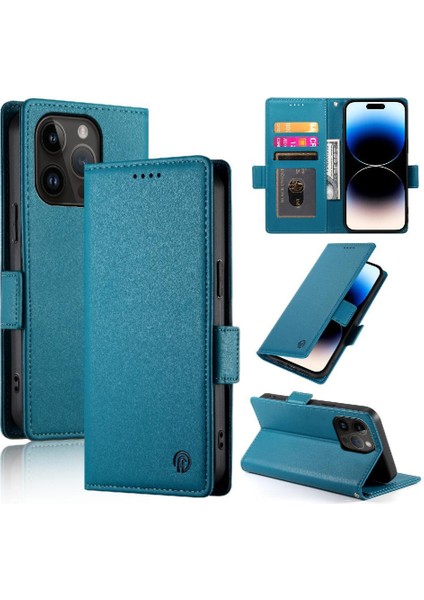 IPhone 14 Pro Günlük Kullanım Için Flip Case Kart Yuvaları Cüzdan Çevirme Iş (Yurt Dışından)