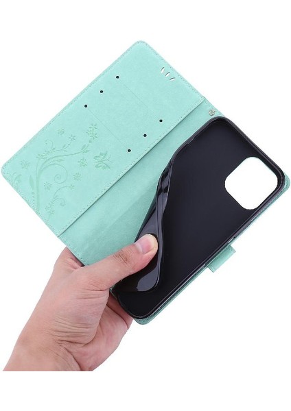 IPhone 13 Için Filp Durumda Pro Max Kickstand Kart Tutucu Pu Deri Bilek (Yurt Dışından)