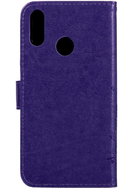 Huawei P Akıllı 2019 Kart Tutucu Için Kickstand Pu Deri Bilek Durumda (Yurt Dışından)
