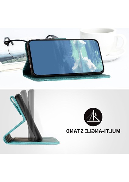 IPhone 16 Için Flip Case Artı Kart Yuvası Standı ile Pu Deri Flip Cüzdan (Yurt Dışından)
