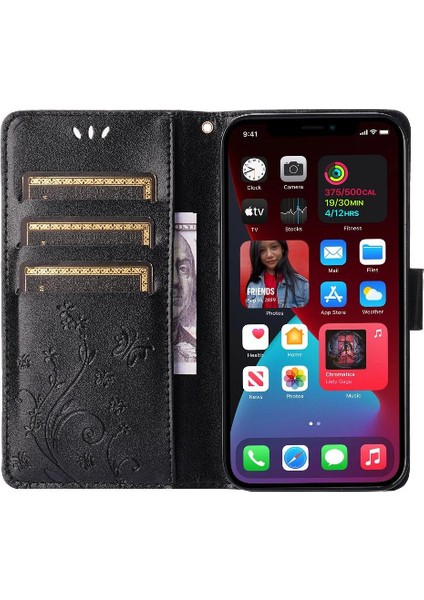 IPhone 16 Için Filp Durumda Pro Max Pu Deri Kickstand Kart Tutucu Manyetik (Yurt Dışından)