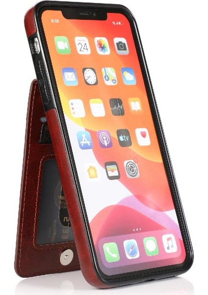 Mays Boutique IPhone 11 Pro Max Kart Tutucu Kılıf Cüzdan Manyetik Toka ile Uyumlu (Yurt Dışından)