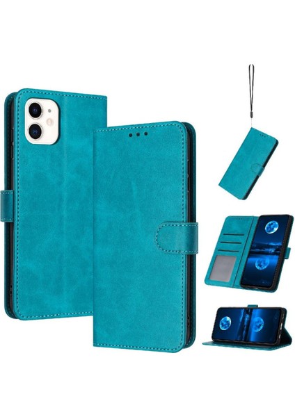 Toka Saf Renk Kickstand Pu Deri ile IPhone 11 Için Flip Case (Yurt Dışından)