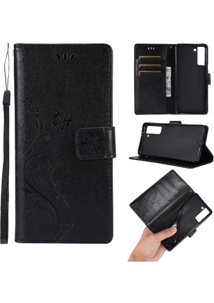 Samsung Galaxy S21 Için Kickstand Durumda Kart Tutucu Manyetik Kapatma Pu (Yurt Dışından)