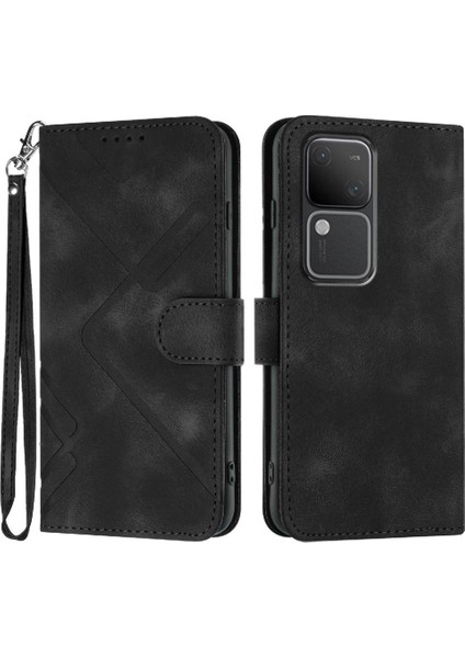 Vıvo V30 5G/V30 Pro 5g Için Flip Case Kart Yuvası Standı ile Pu Deri Çevirin (Yurt Dışından)