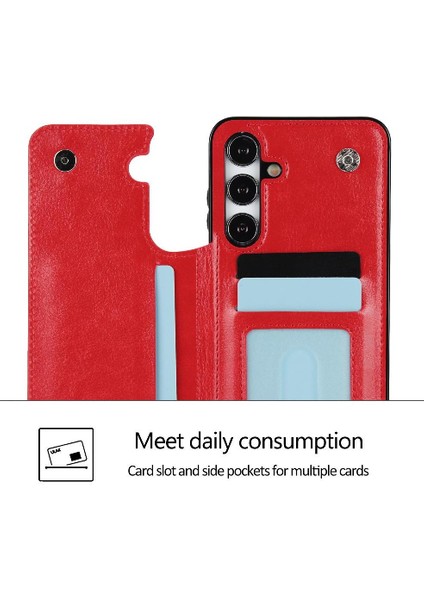 Cüzdan Kılıf Samsung Galaxy S23 Artı Çift Manyetik Toka Pu Deri (Yurt Dışından) fiyatları