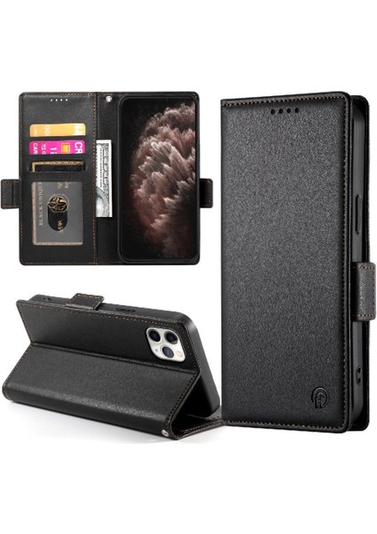 IPhone 11 Için Flip Case Pro Max Cüzdan Kartvizit Yuvaları Günlük Kullanım Flip (Yurt Dışından)