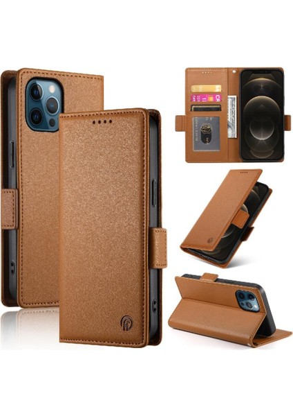 IPhone 12 Için Flip Case Pro Max Günlük Kullanım Flip Cüzdan Kartvizit Yuvaları (Yurt Dışından)