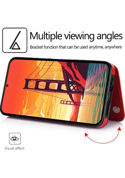 Kart ile Samsung Galaxy S24 Artı Kart Yuvaları Pu Deri Için Cüzdan Kılıf (Yurt Dışından) fiyatları