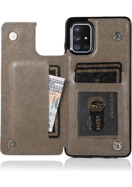 Samsung Galaxy A71 4g Flip Darbeye Pu Için Kart Tutucu Kılıf ile Cüzdan (Yurt Dışından)