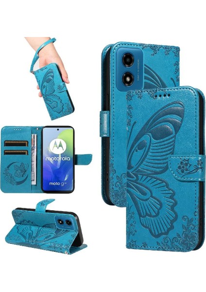 Motorola Moto G04/G24 Için Kredi Kartı Yuvası Ayrılabilir El ile Flip Case (Yurt Dışından)