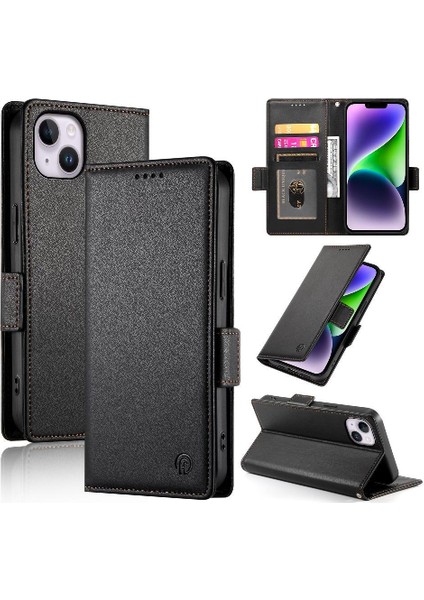 IPhone 14 Için Flip Case Artı Flip Kartvizit Yuvaları Günlük Kullanım Cüzdan (Yurt Dışından)