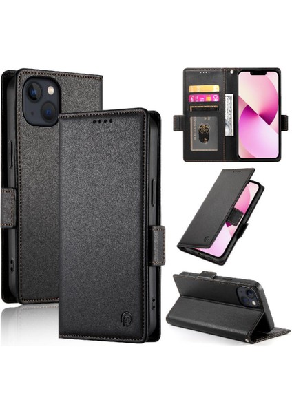 IPhone 13 Kart Yuvaları Için Flip Case Günlük Kullanım Cüzdan Iş Çevirme (Yurt Dışından)