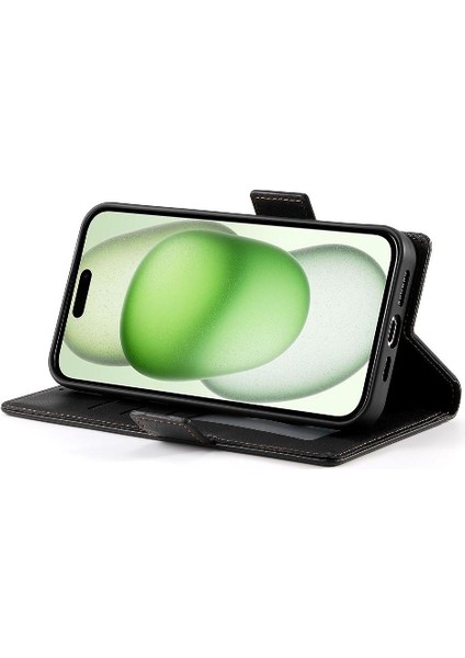 IPhone 15 Için Flip Case Artı Kart Yuvaları Günlük Kullanım Iş Cüzdan Flip (Yurt Dışından)