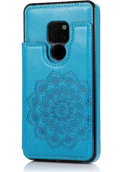 Mays Boutique Cüzdan Kart Tutucu Kılıf ile Huawei Mate 20 Desen Çiçek Pu Deri (Yurt Dışından)