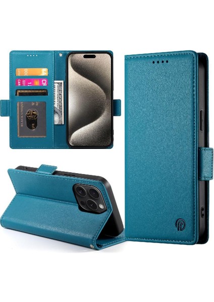 IPhone 15 Için Flip Case Pro Kart Yuvaları Iş Günlük Kullanım Cüzdan Flip (Yurt Dışından)