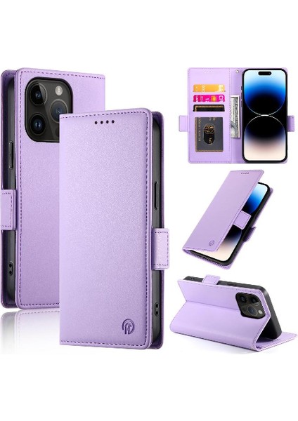 IPhone 14 Pro Günlük Kullanım Için Flip Case Kart Yuvaları Cüzdan Çevirme Iş (Yurt Dışından)