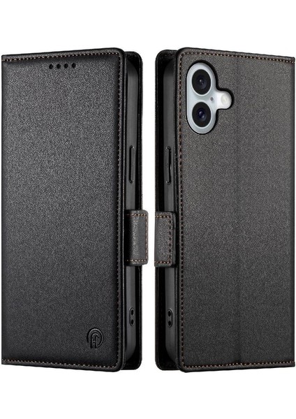 IPhone 16 Için Flip Case Kartvizit Yuvaları Flip Cüzdan Günlük Kullanım (Yurt Dışından) fırsatları
